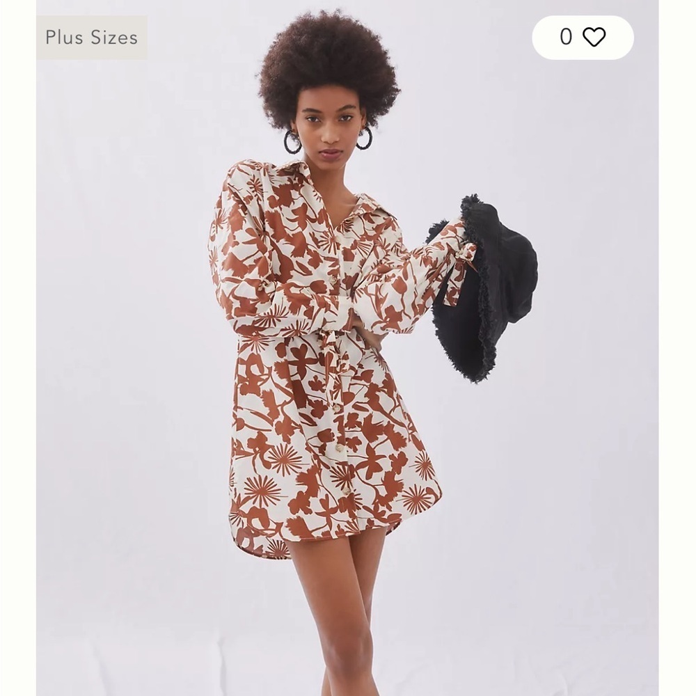 Sunday in Brooklyn Brown and White Floral Mini Dress